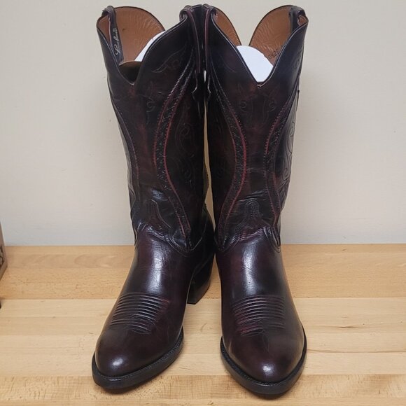 VINTAGE LUCCHESE CLASSICS L6630 GOAT SKIN WESTERN BOOT 10.5 EE - Picture 1 of 5